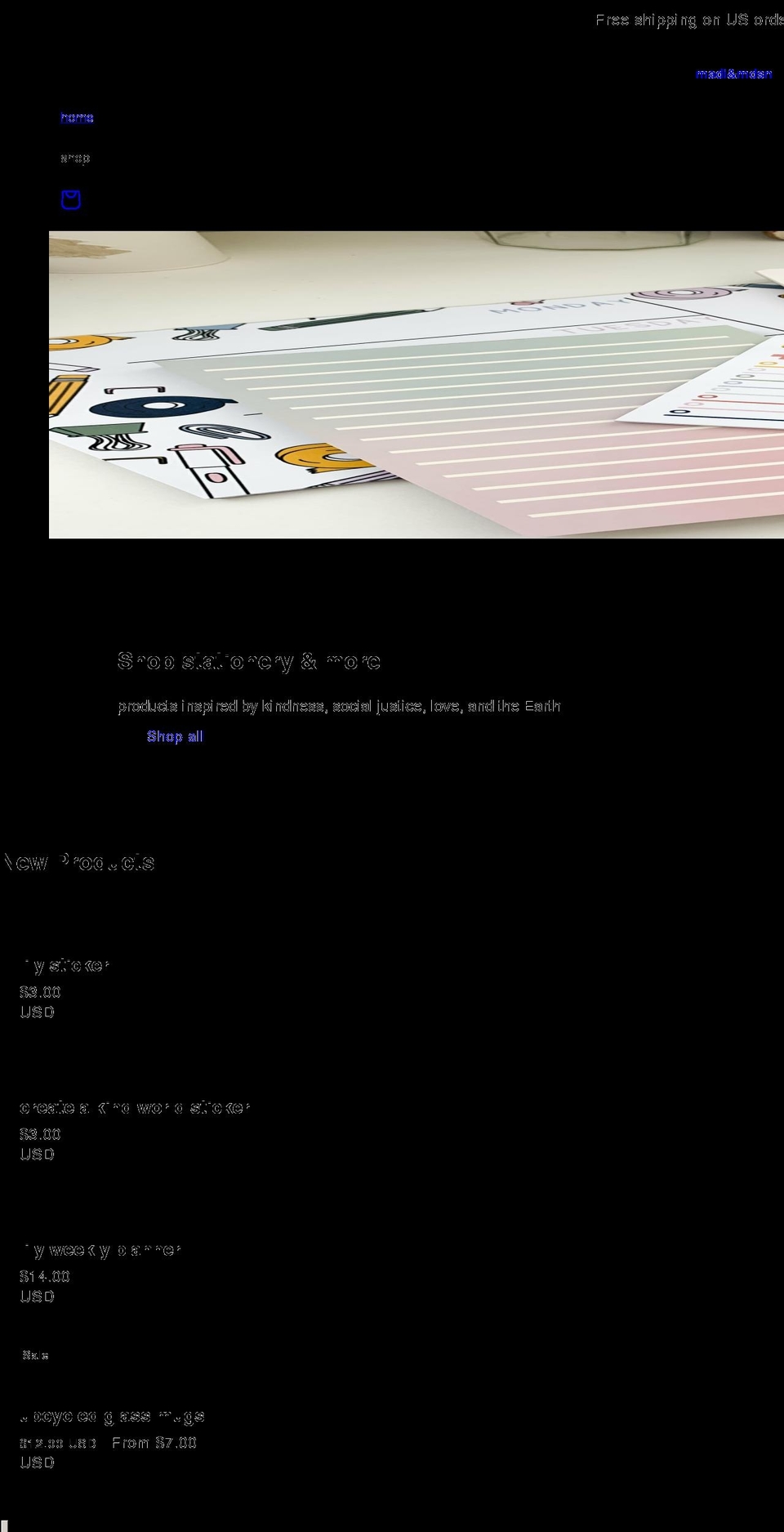 madiandmdsn.com shopify website screenshot