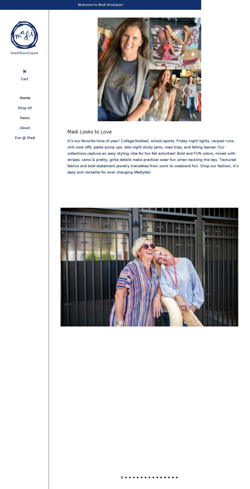 madiboutique.com shopify website screenshot