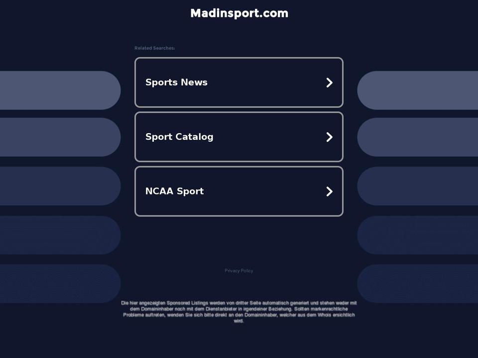 madinsport.com shopify website screenshot