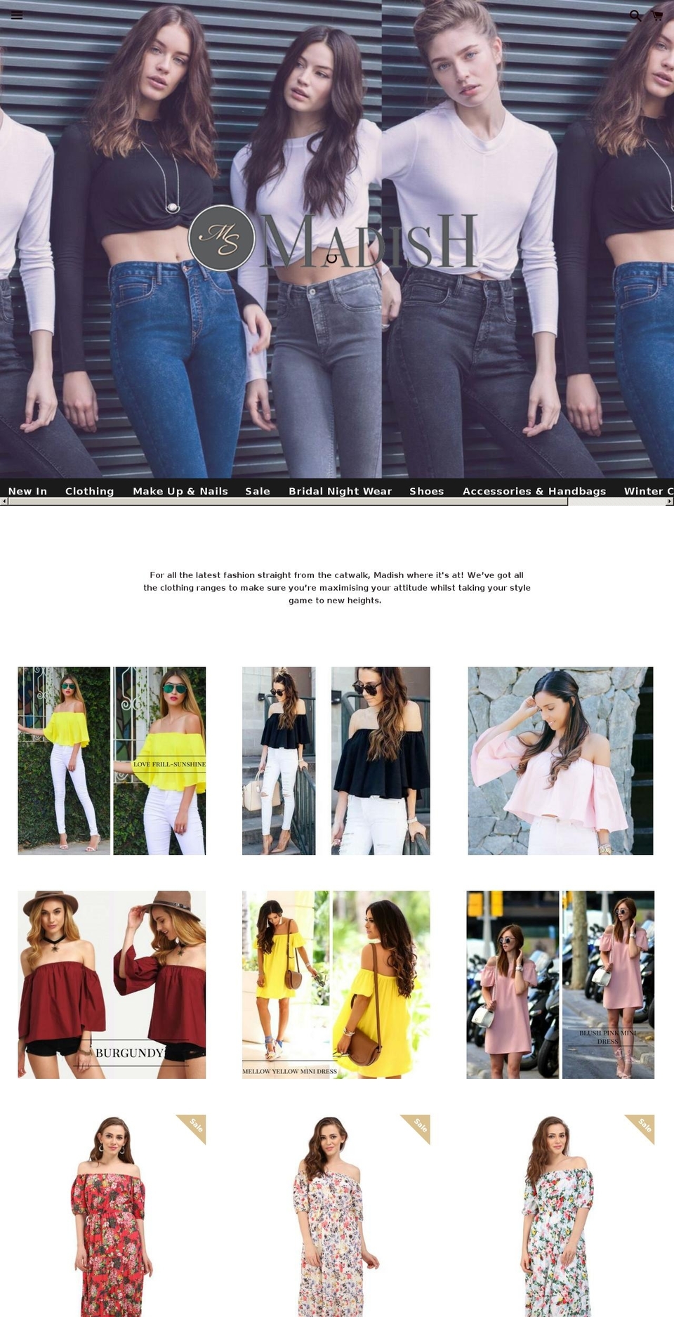 madishthestylebar.com shopify website screenshot