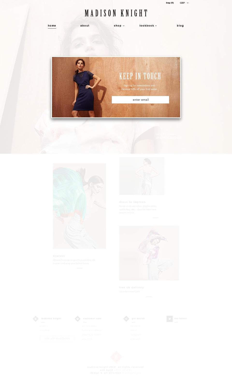 madison-knight.com shopify website screenshot