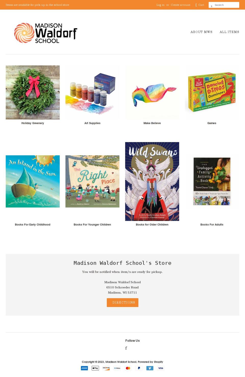 madison-waldorf-school.myshopify.com shopify website screenshot