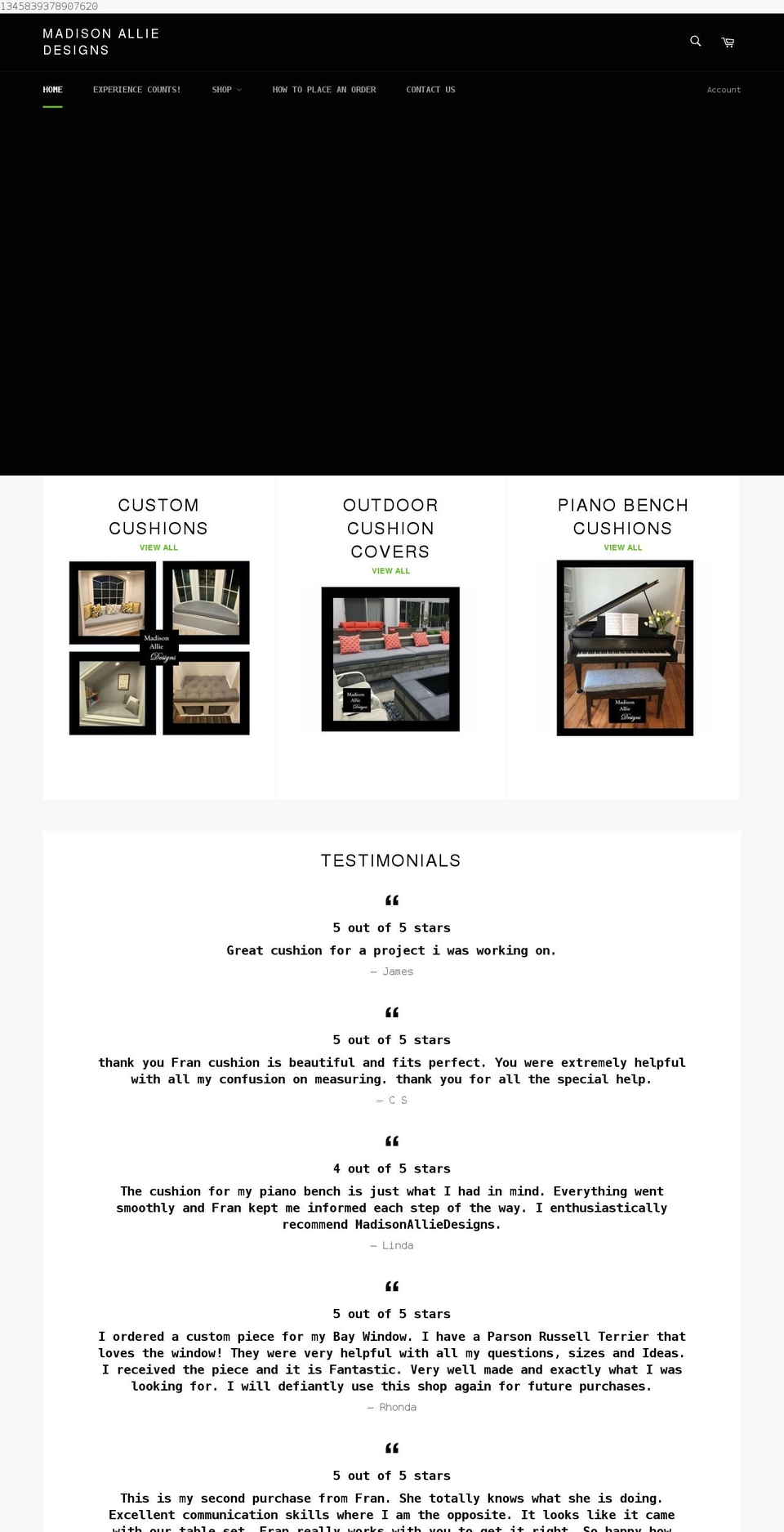madisonalliedesigns.com shopify website screenshot