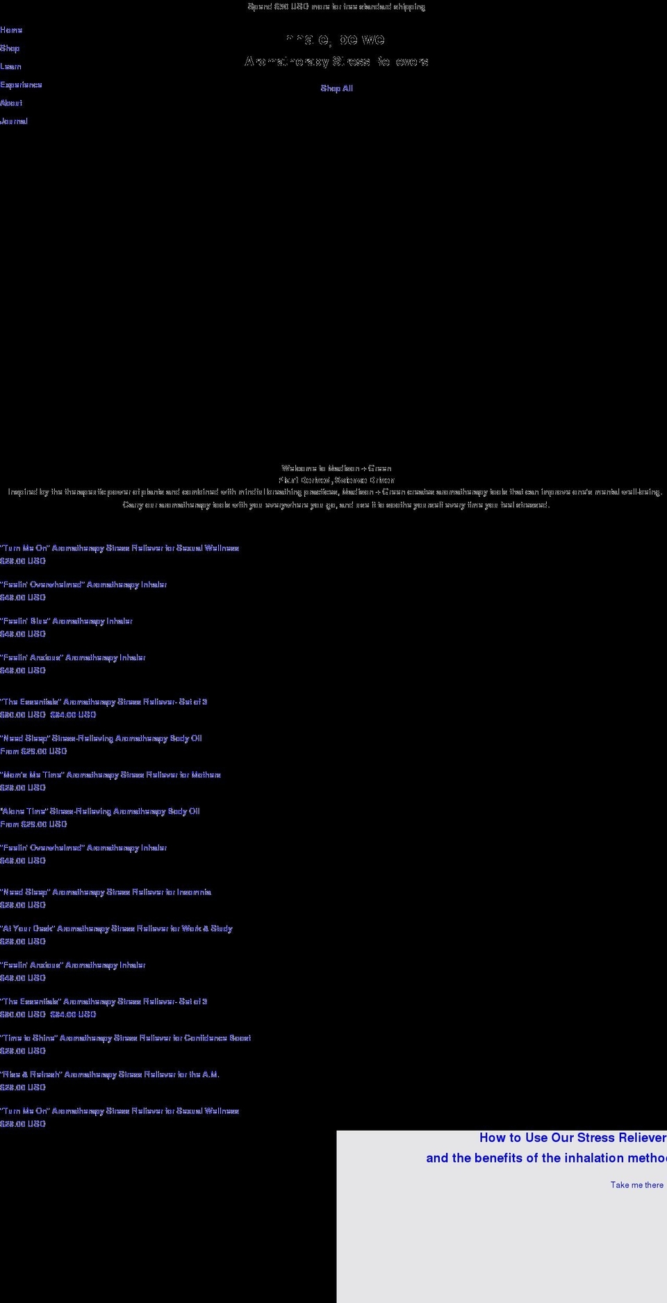 madisonandgreen.com shopify website screenshot