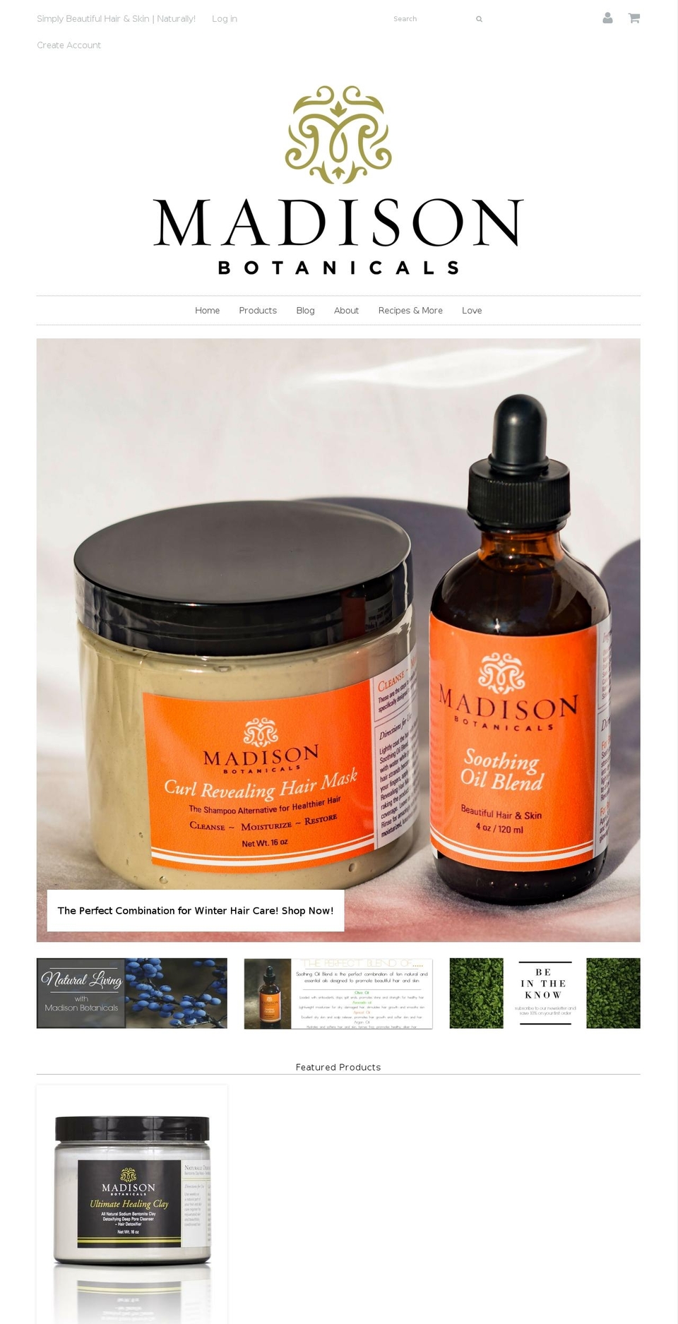 madisonbotanicals.com shopify website screenshot