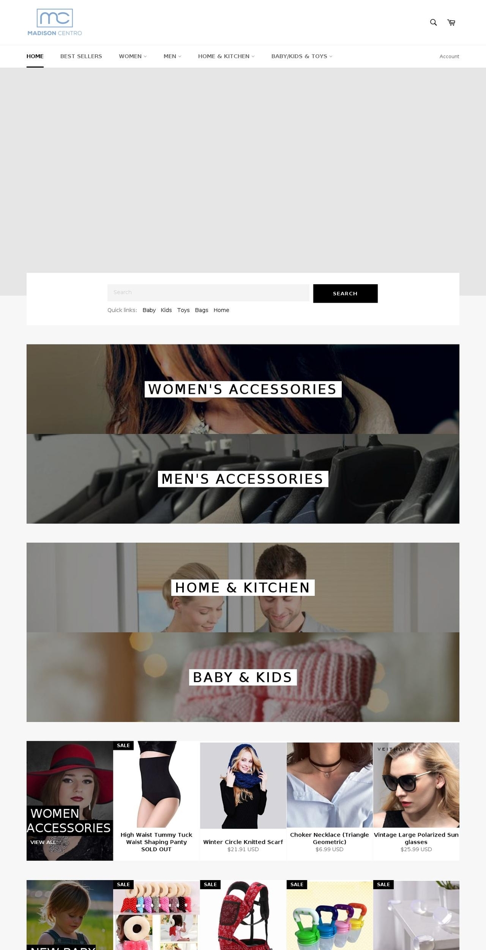 madisoncentro.com — Shopify storefront screenshot