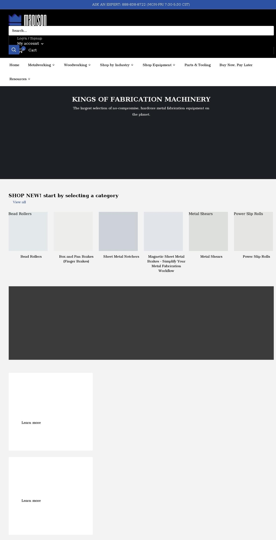 madisonequipment.com shopify website screenshot