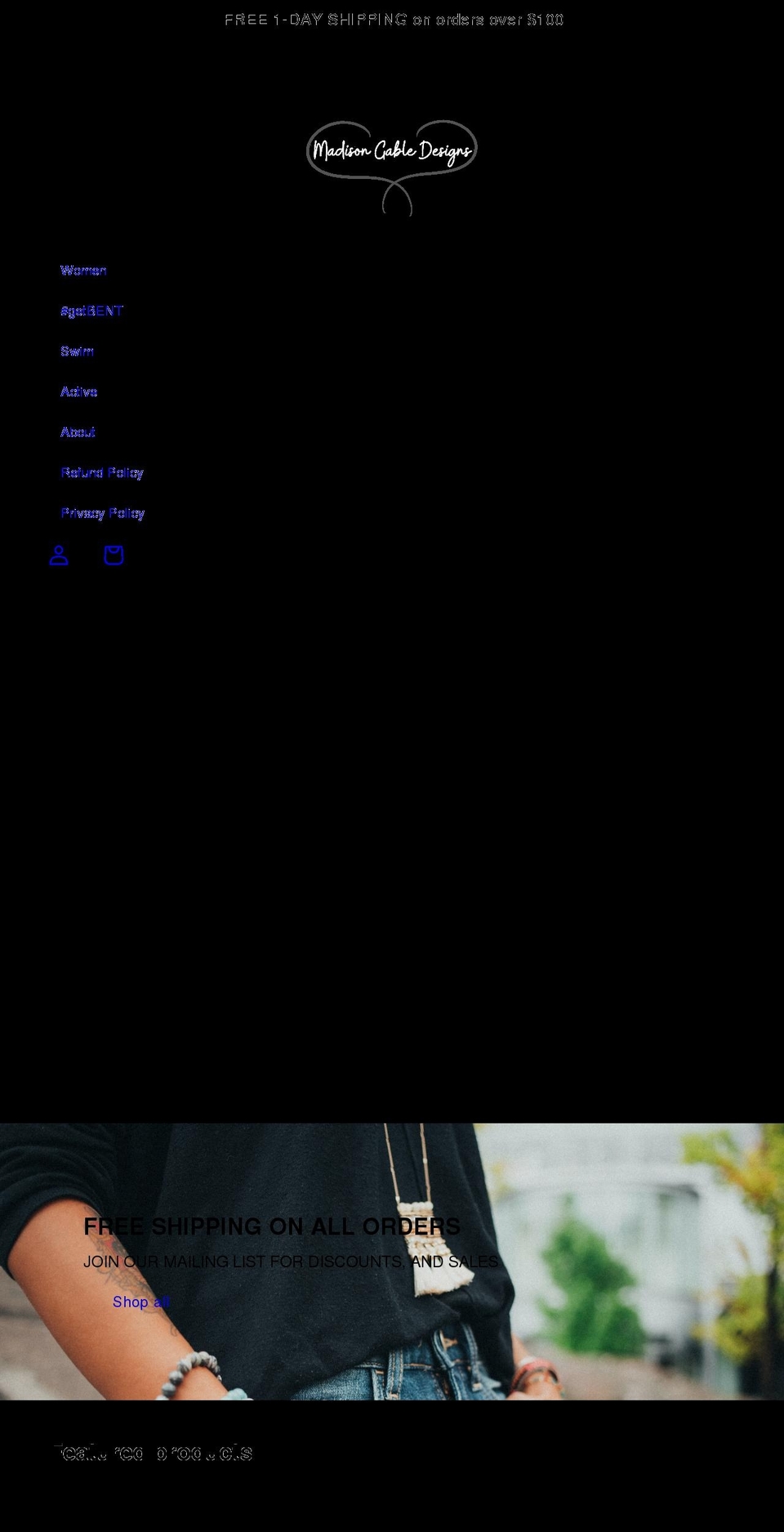 madisongables.com shopify website screenshot