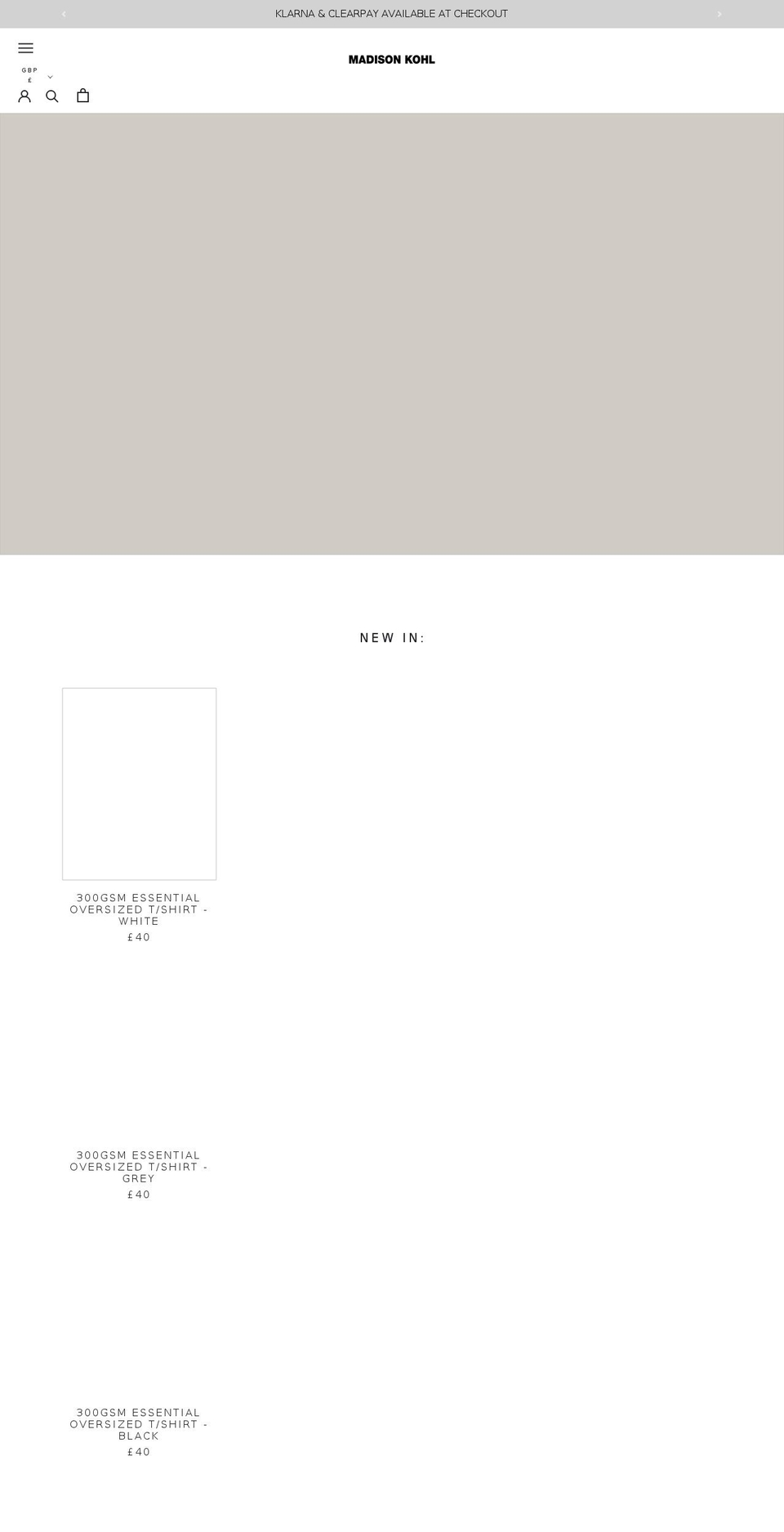 madisonkohl.com shopify website screenshot