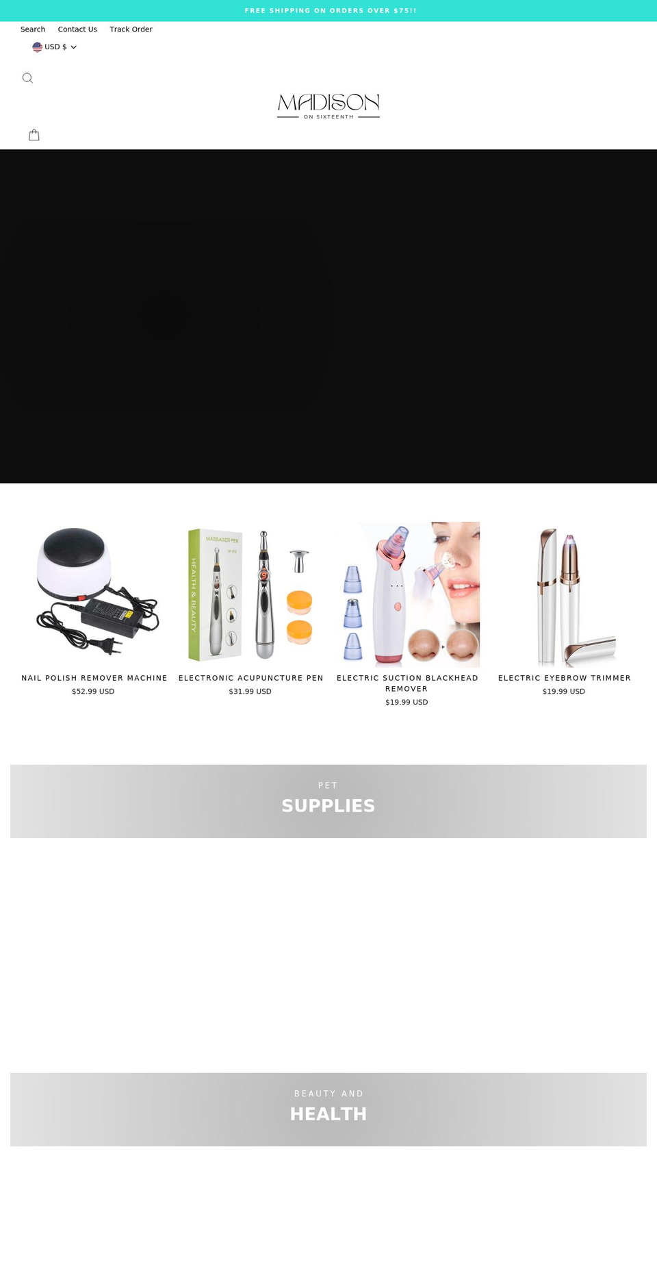 madisonon16th.com shopify website screenshot