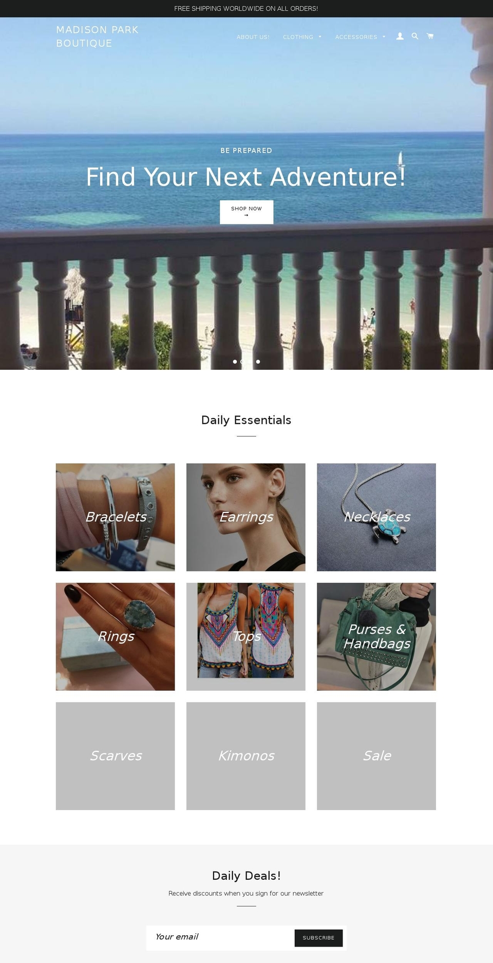 madisonparkboutique.com — Shopify storefront screenshot