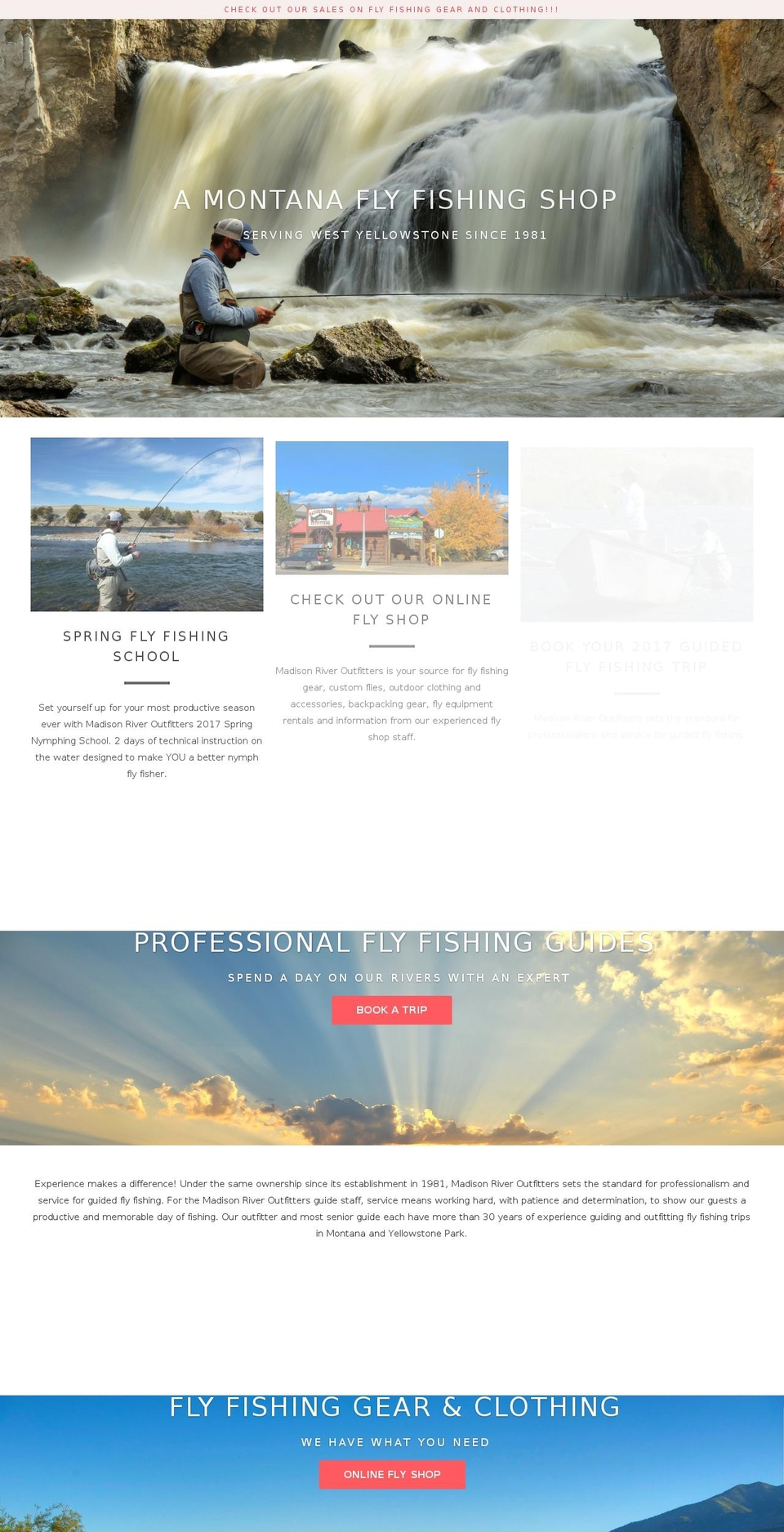 Parallax Shopify theme site example madisonriveroutfitters.com