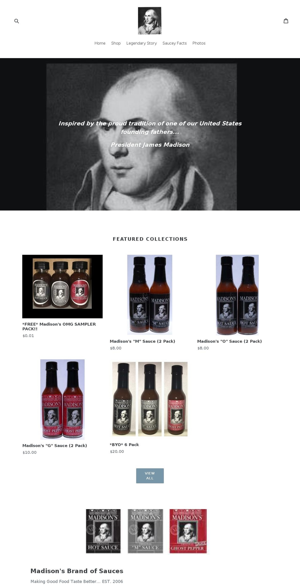 madisonsmsauce.com — Shopify storefront screenshot