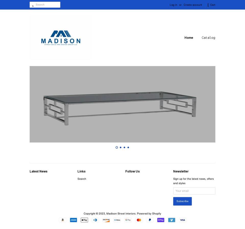 madisonstreetinteriors.com shopify website screenshot