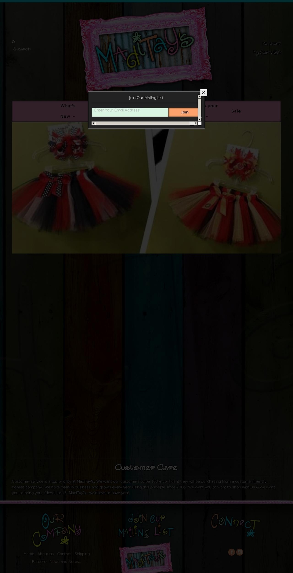 maditaysboutique.com — Shopify storefront screenshot