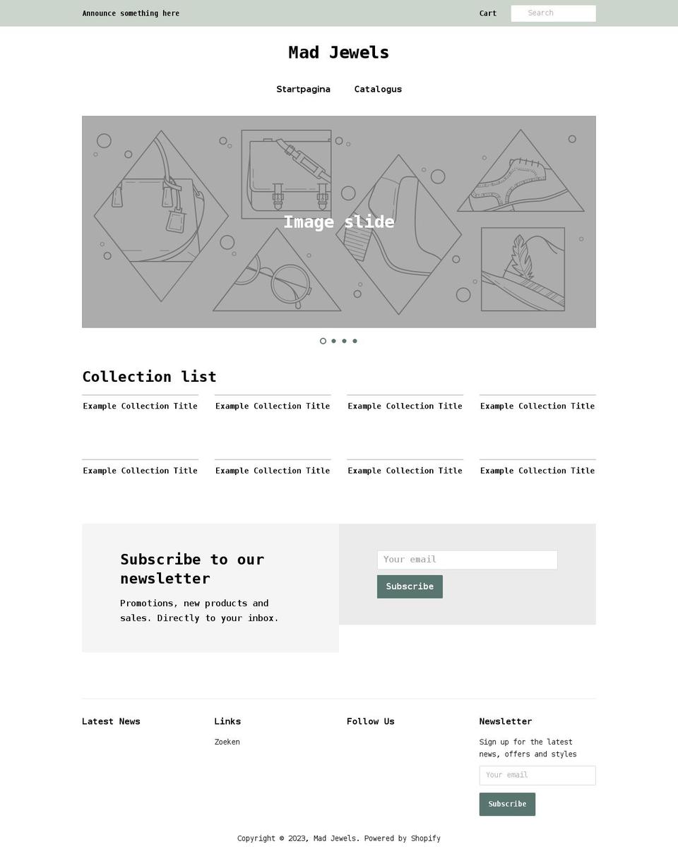 madjewels.com shopify website screenshot