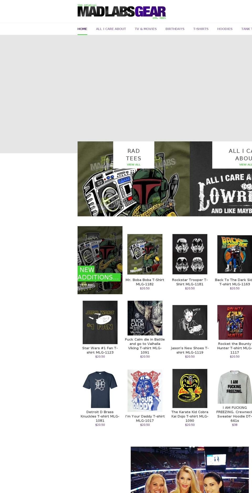 madlabsgear.com shopify website screenshot