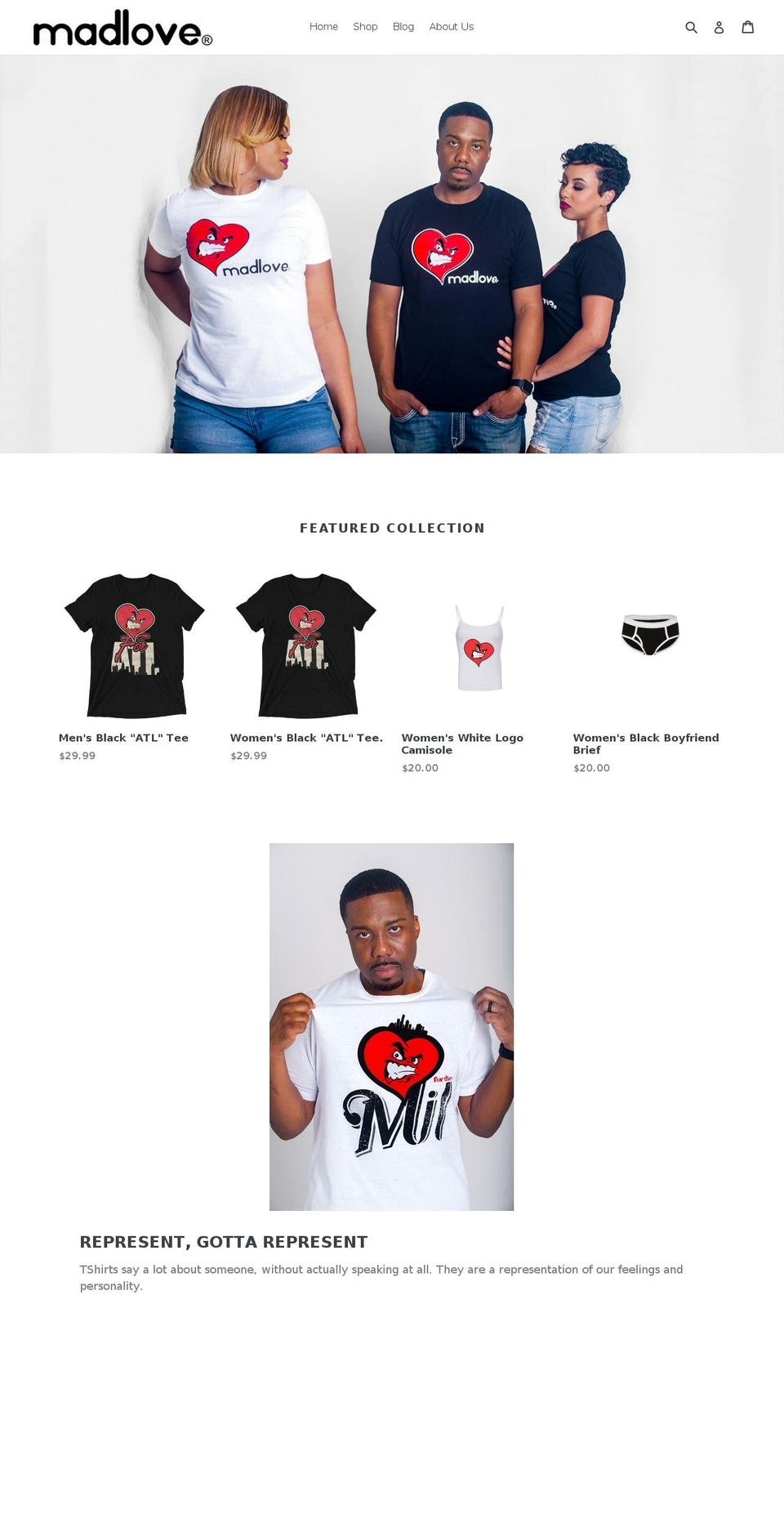 madlovellc.com — Shopify storefront screenshot