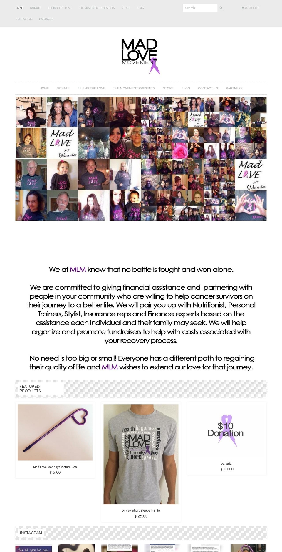 madlovemovement.com shopify website screenshot