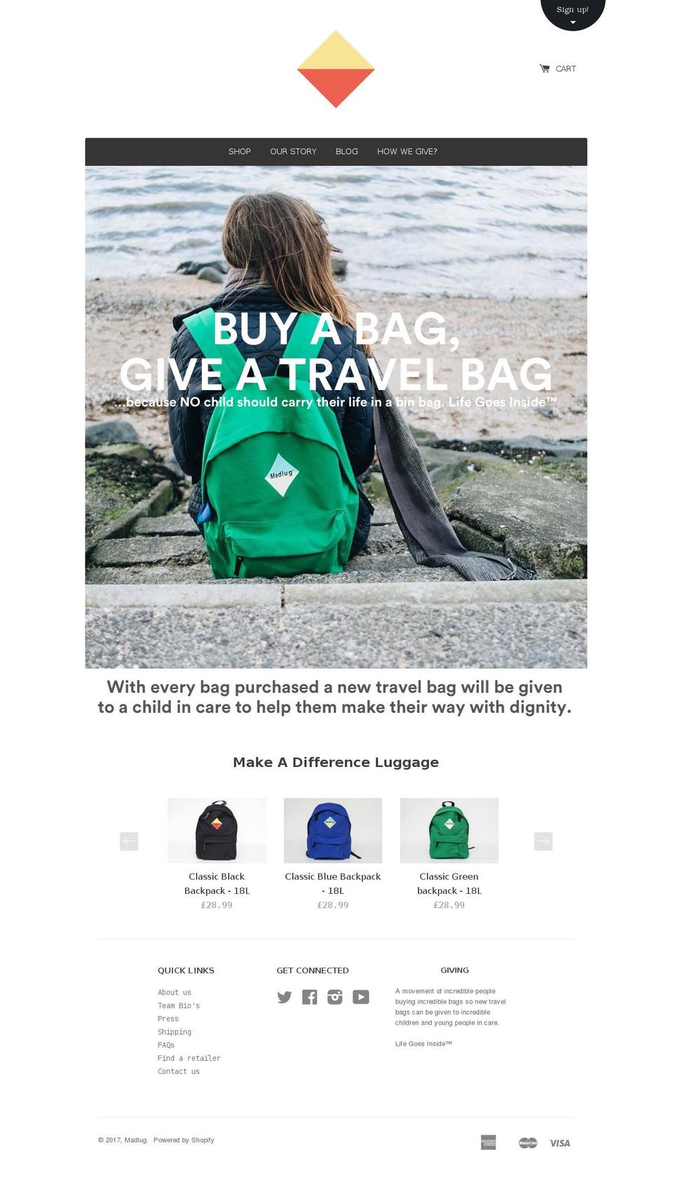 madlug.com shopify website screenshot