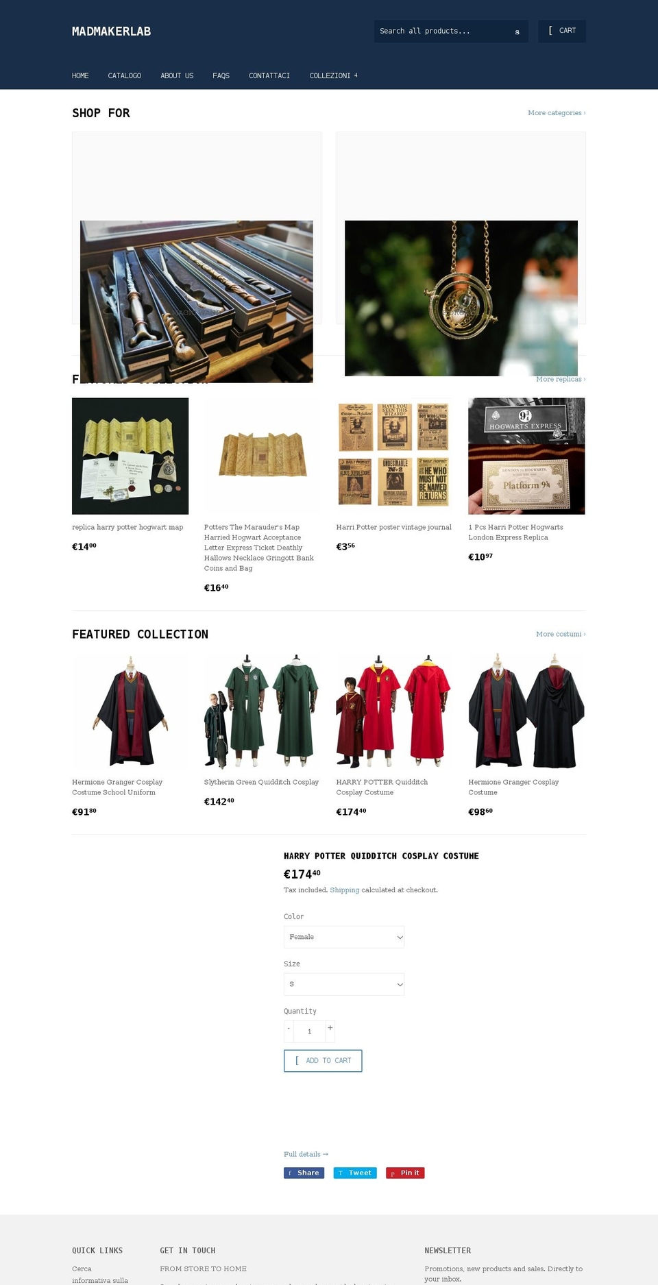 madmakerlabshop.com shopify website screenshot