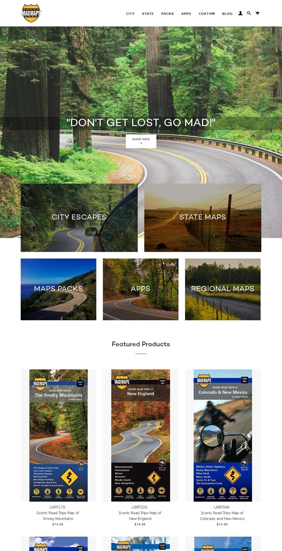 madmaps.com shopify website screenshot