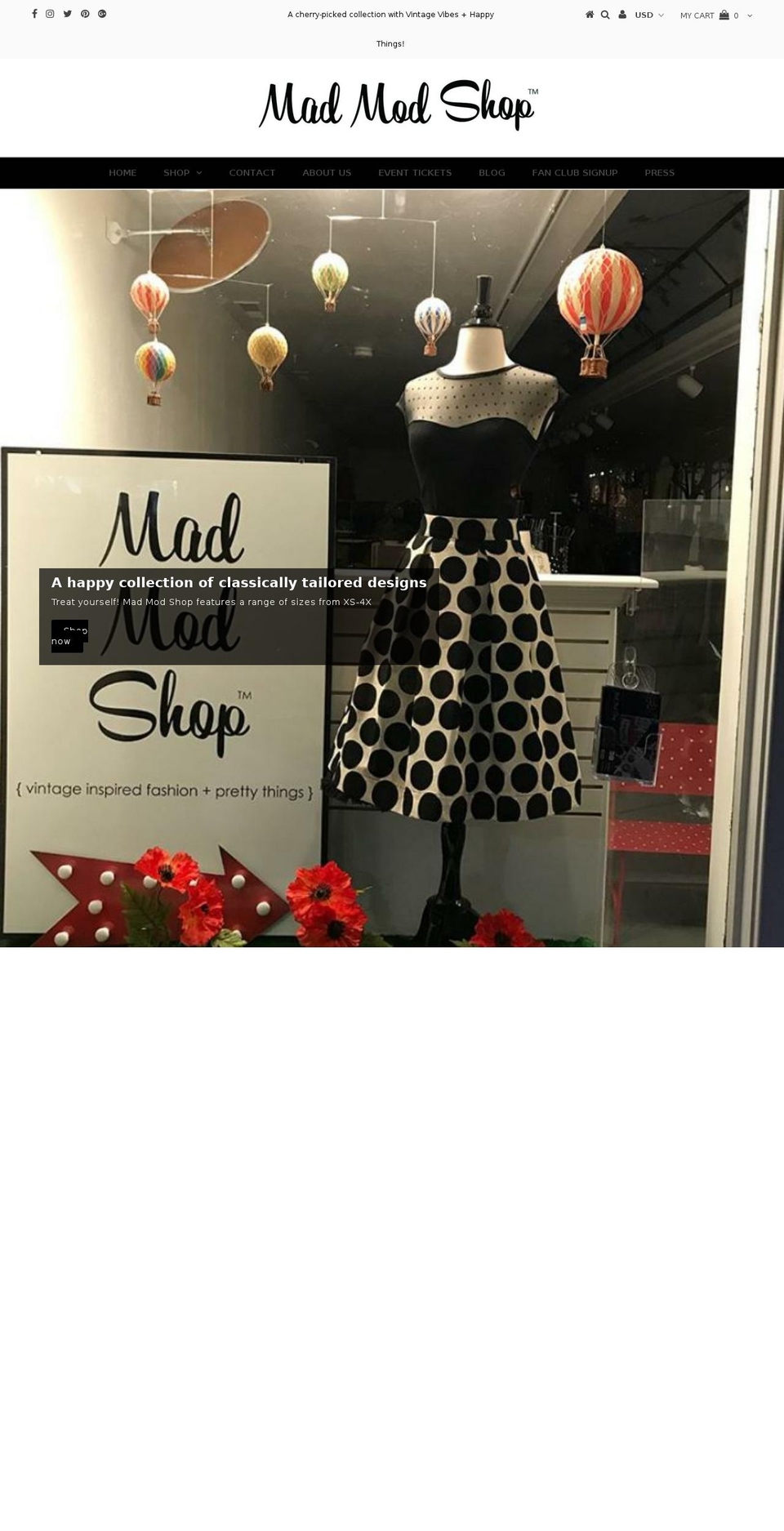 madmodshop.com shopify website screenshot