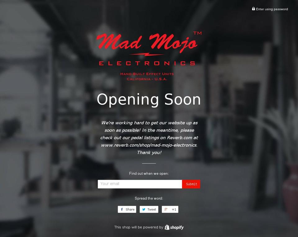 madmojoelectronics.com — Shopify storefront screenshot