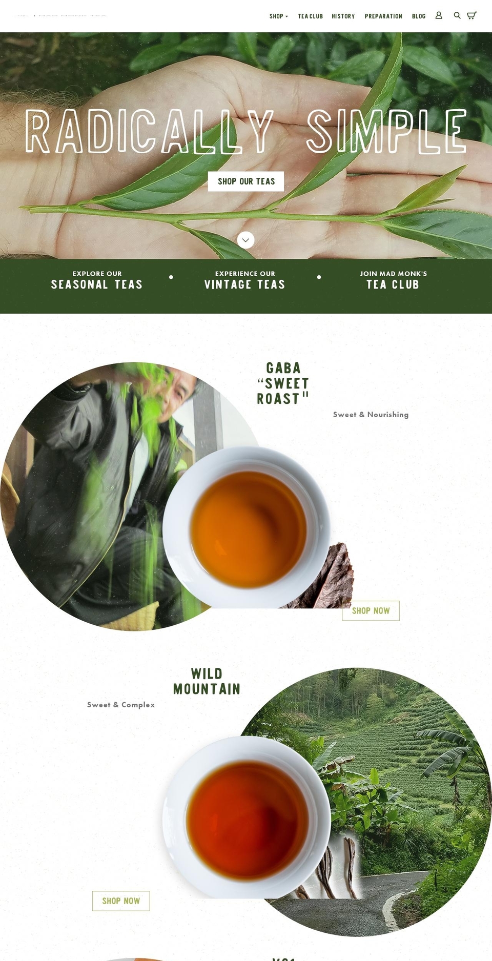 madmonktea.com shopify website screenshot