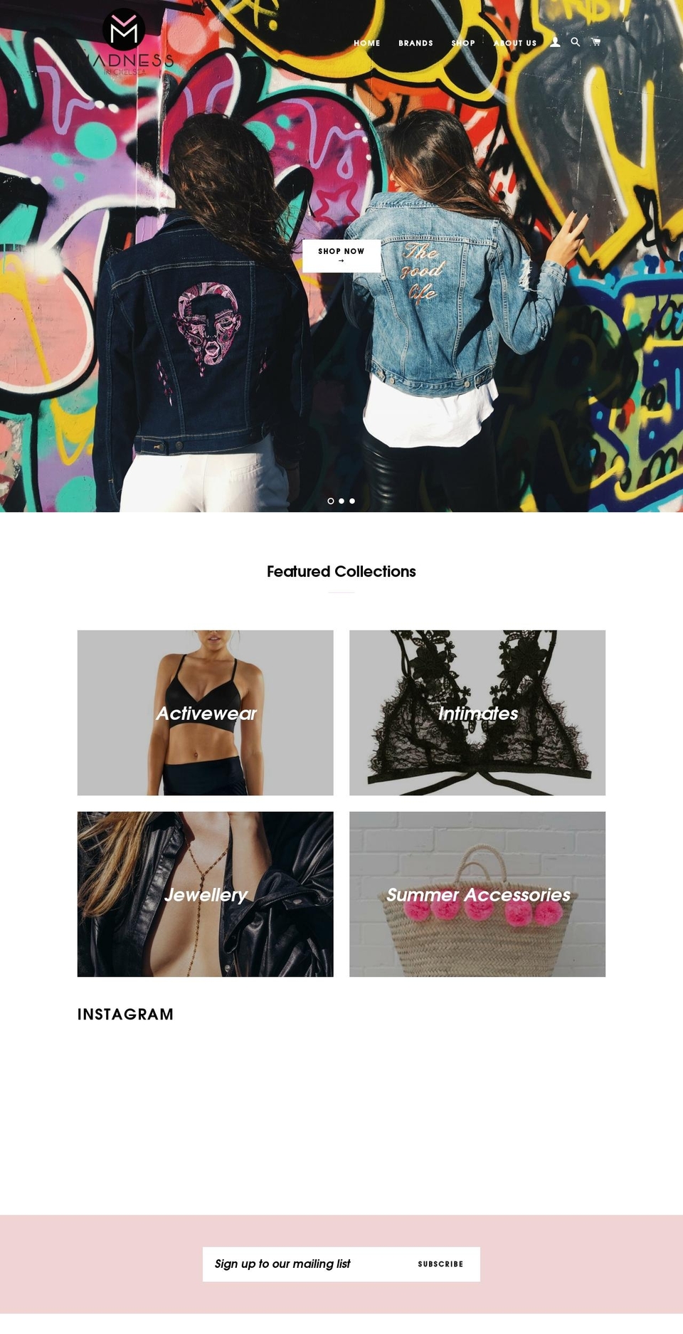 madnessinchelsea.com shopify website screenshot