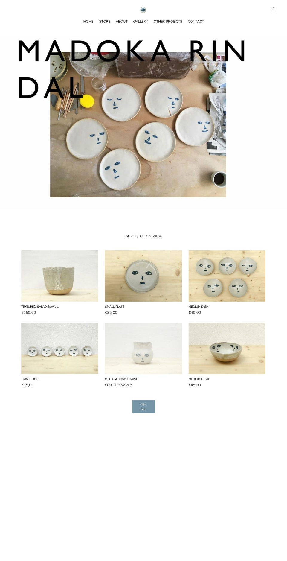 madokarindal.com — Shopify storefront screenshot