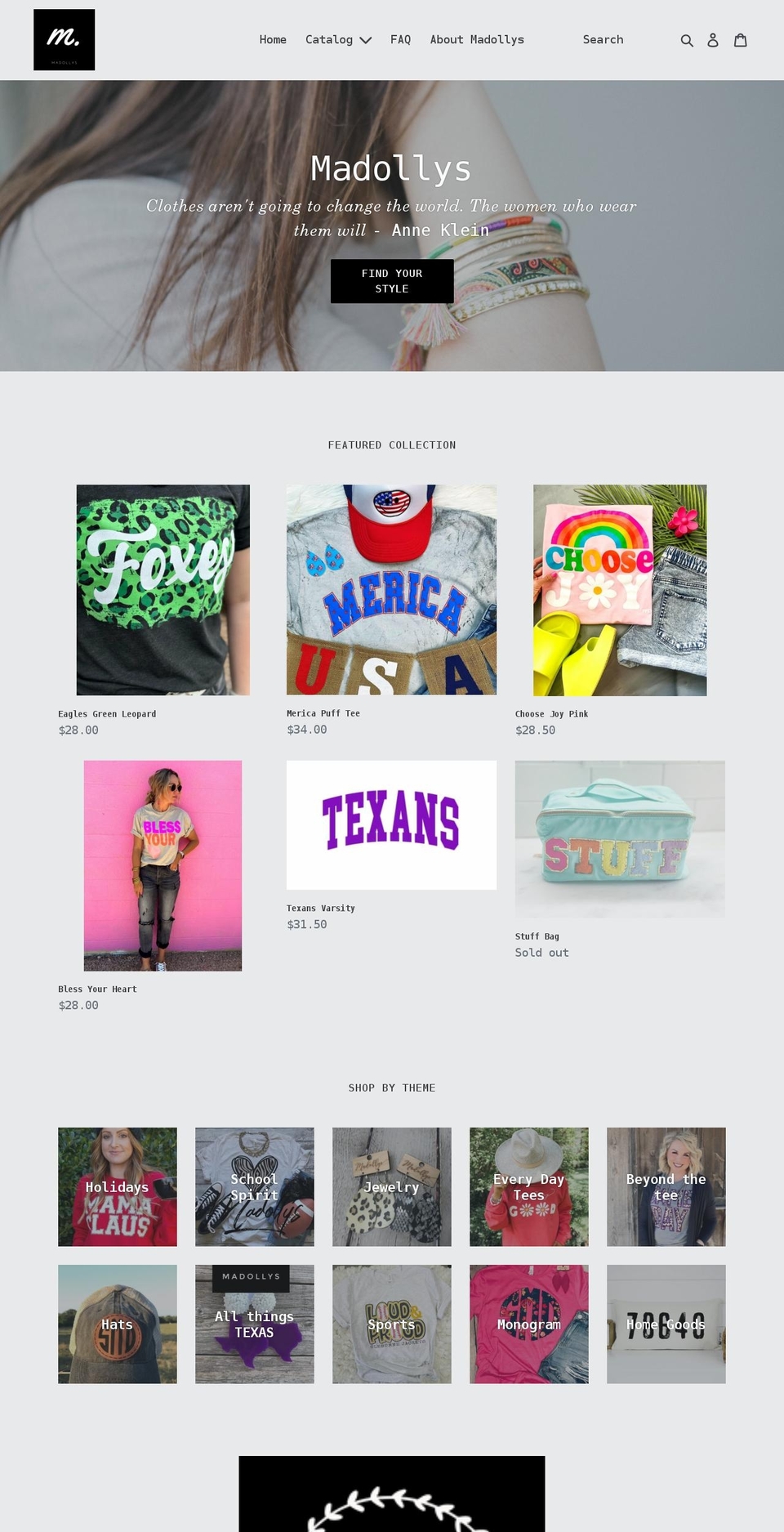 madollys.com shopify website screenshot