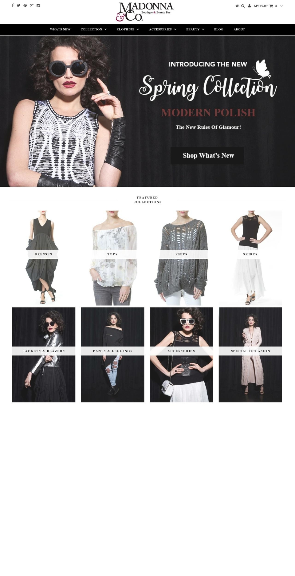 madonnaandco.com shopify website screenshot