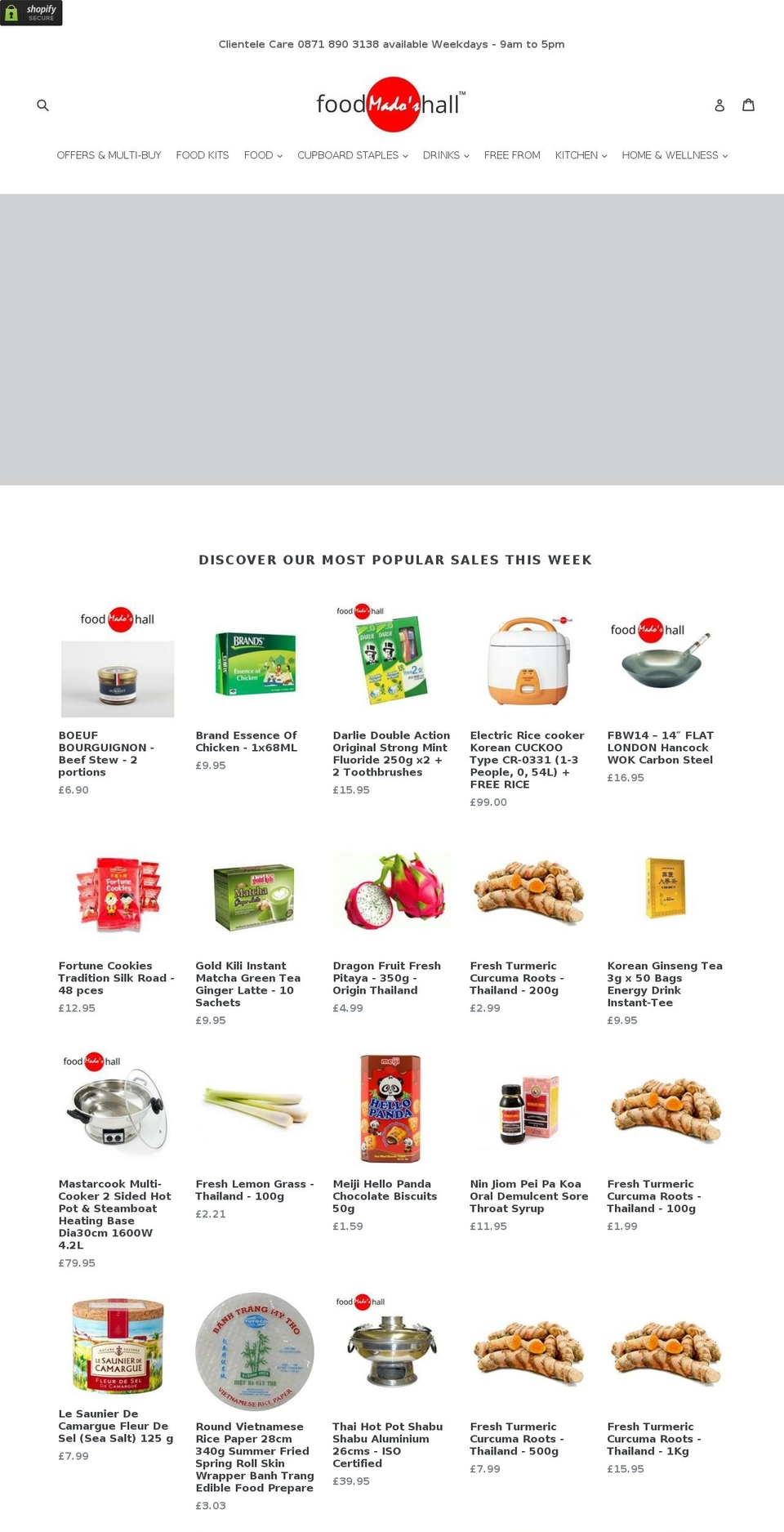 madosfoodhall.com shopify website screenshot