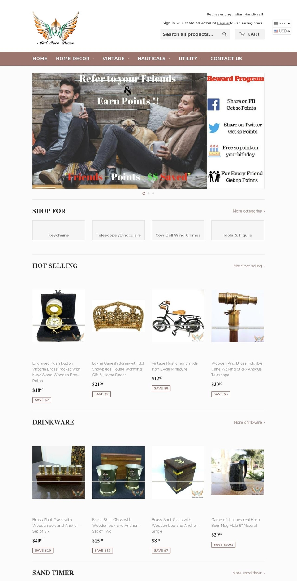 madoverdecor.com — Shopify storefront screenshot