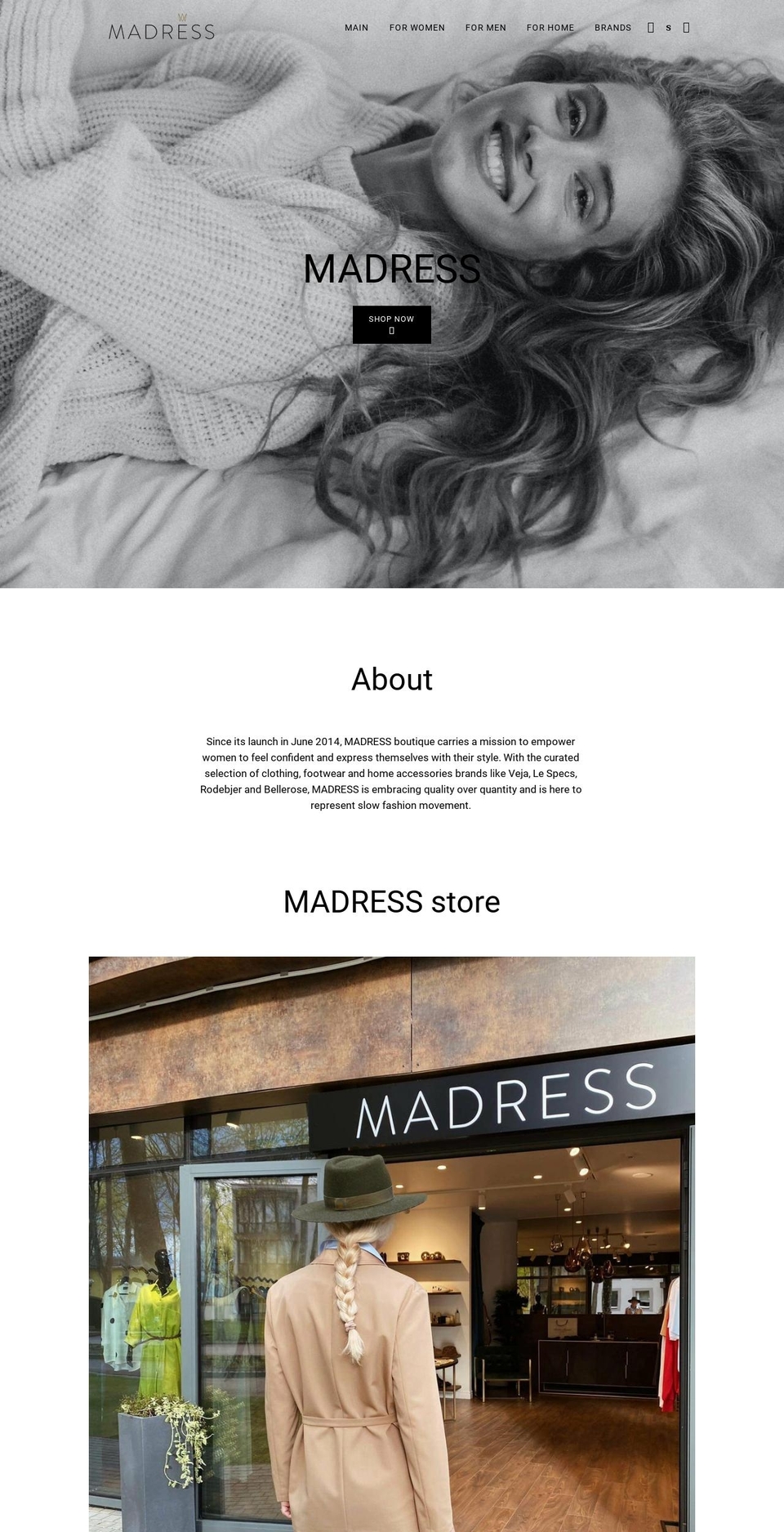 madress.lt shopify website screenshot