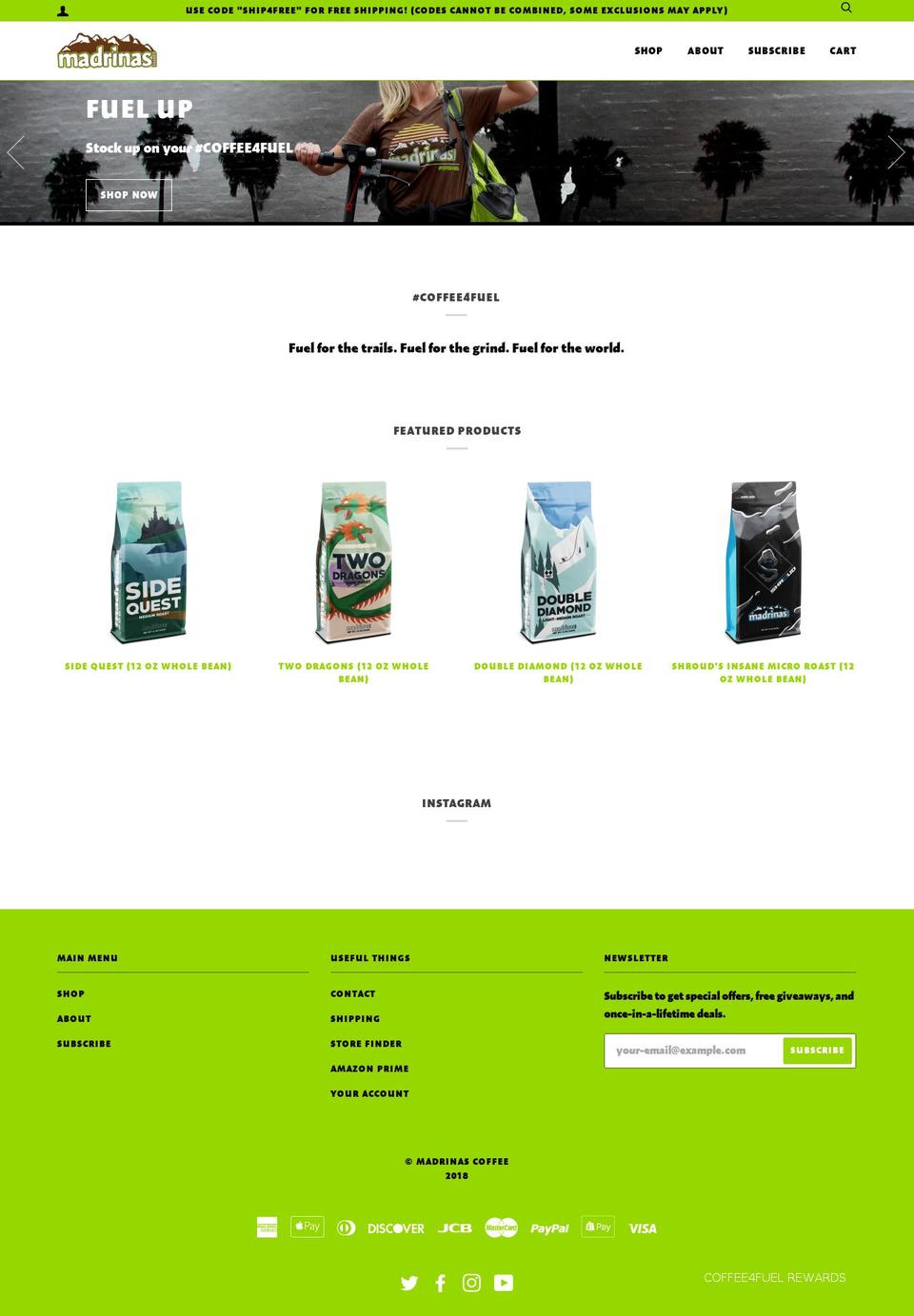 madrinashorchata.com — Shopify storefront screenshot