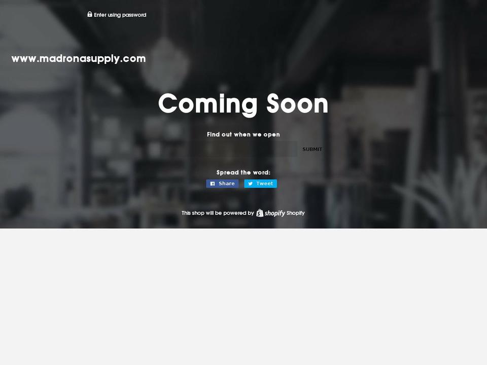 madronasupply.com — Shopify storefront screenshot