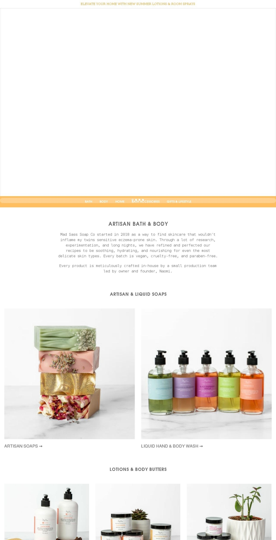 madsasssoap.com shopify website screenshot