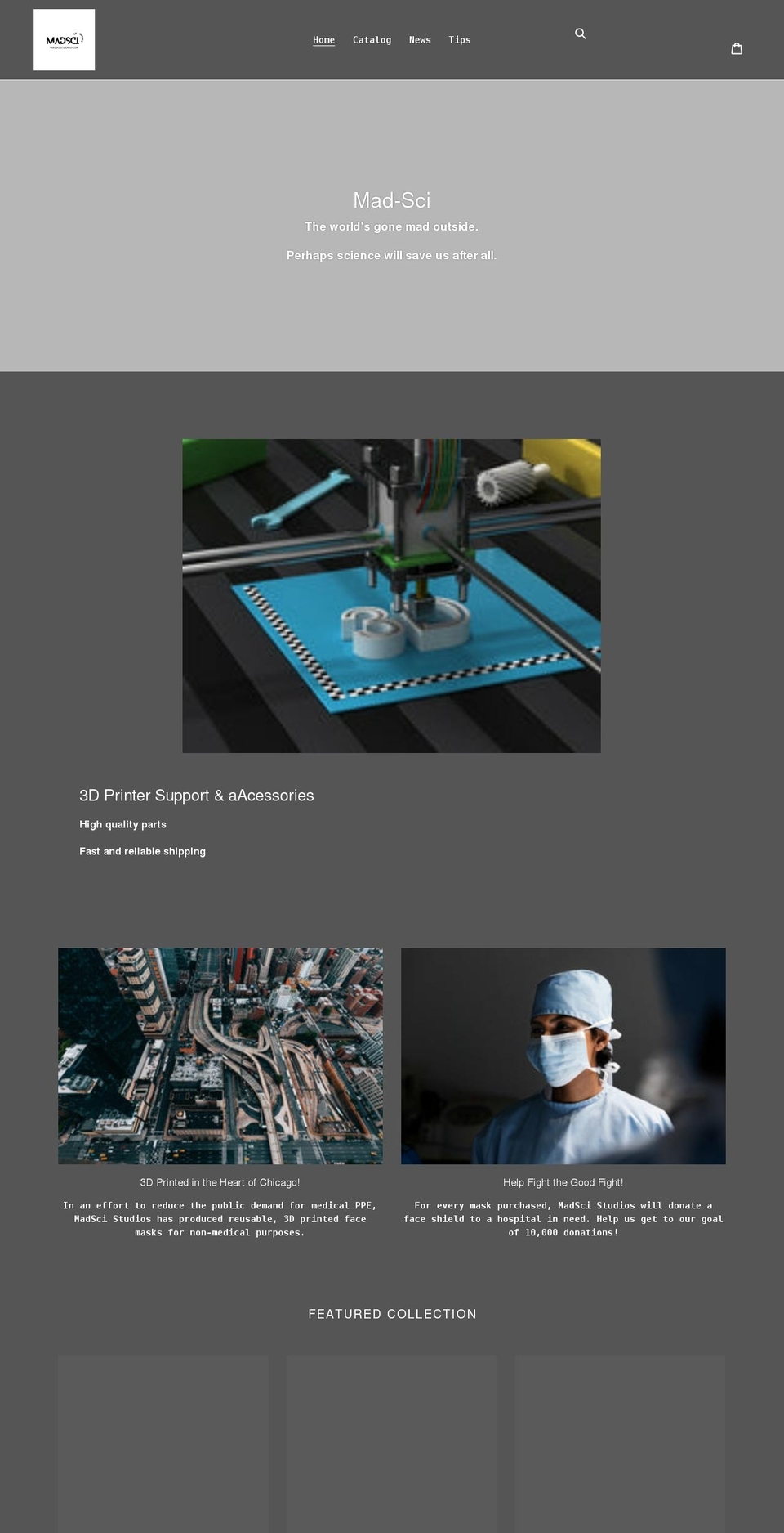 madscistudios.com shopify website screenshot