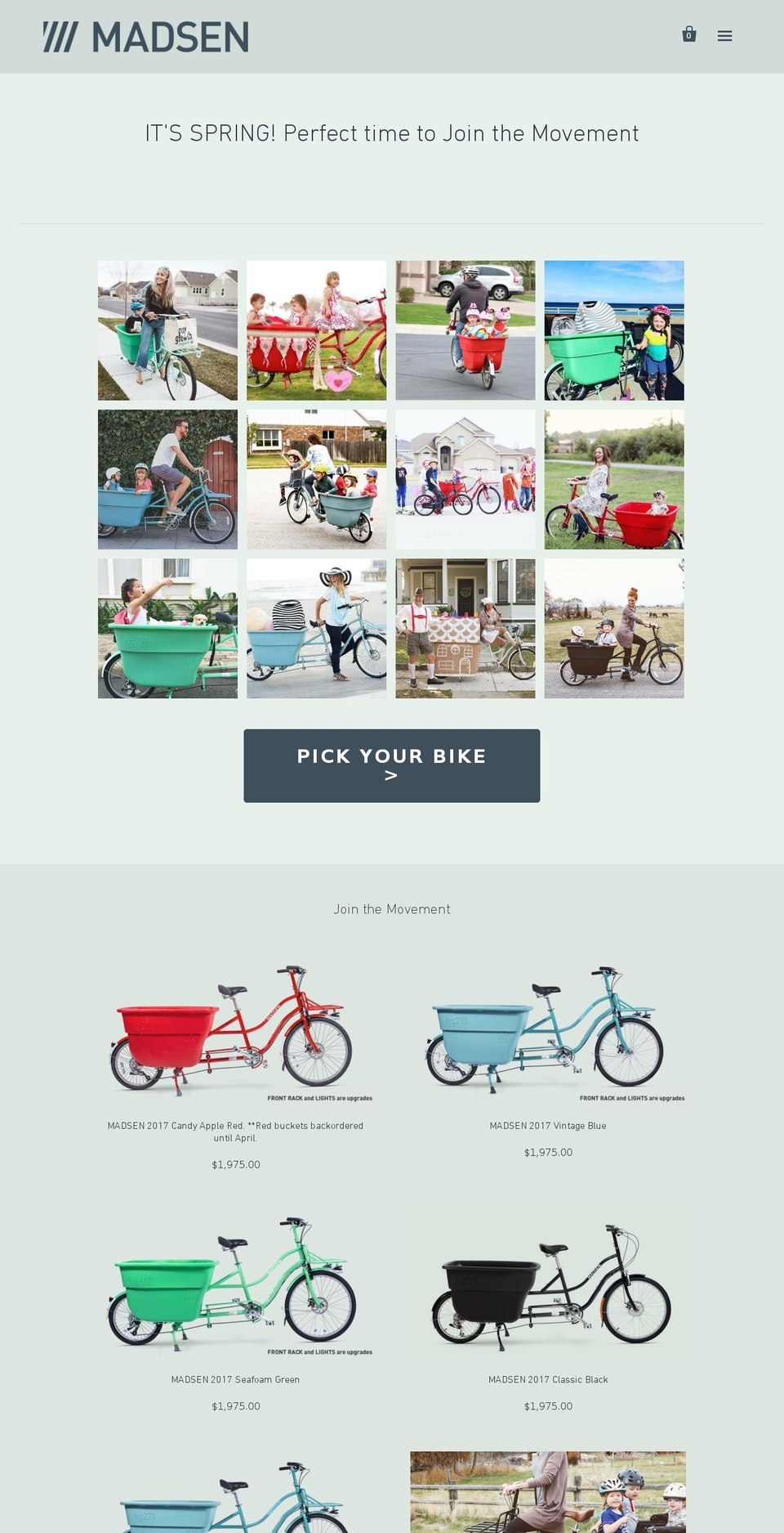 Focal Shopify theme site example madsencycles.com