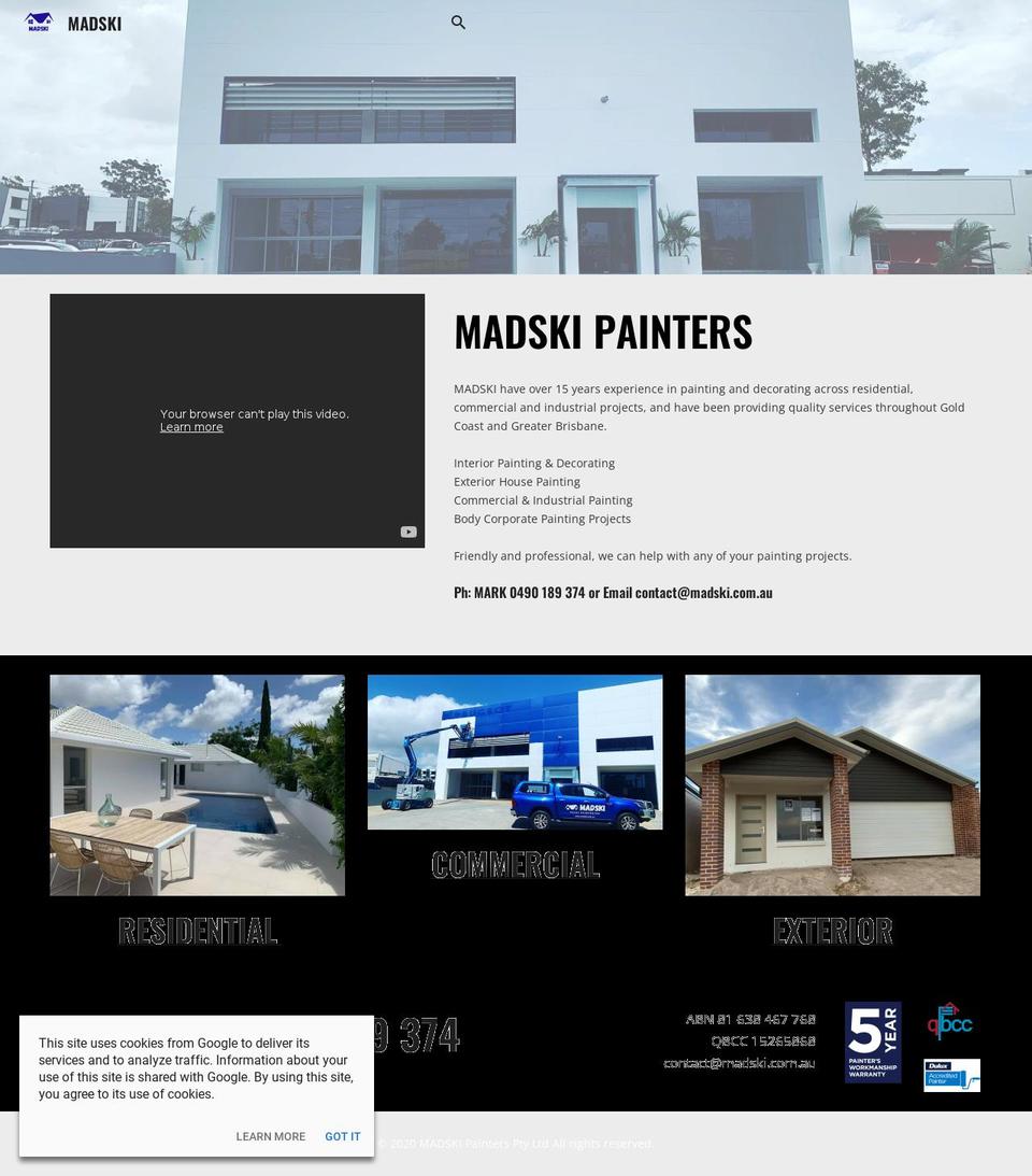 madski.com.au shopify website screenshot