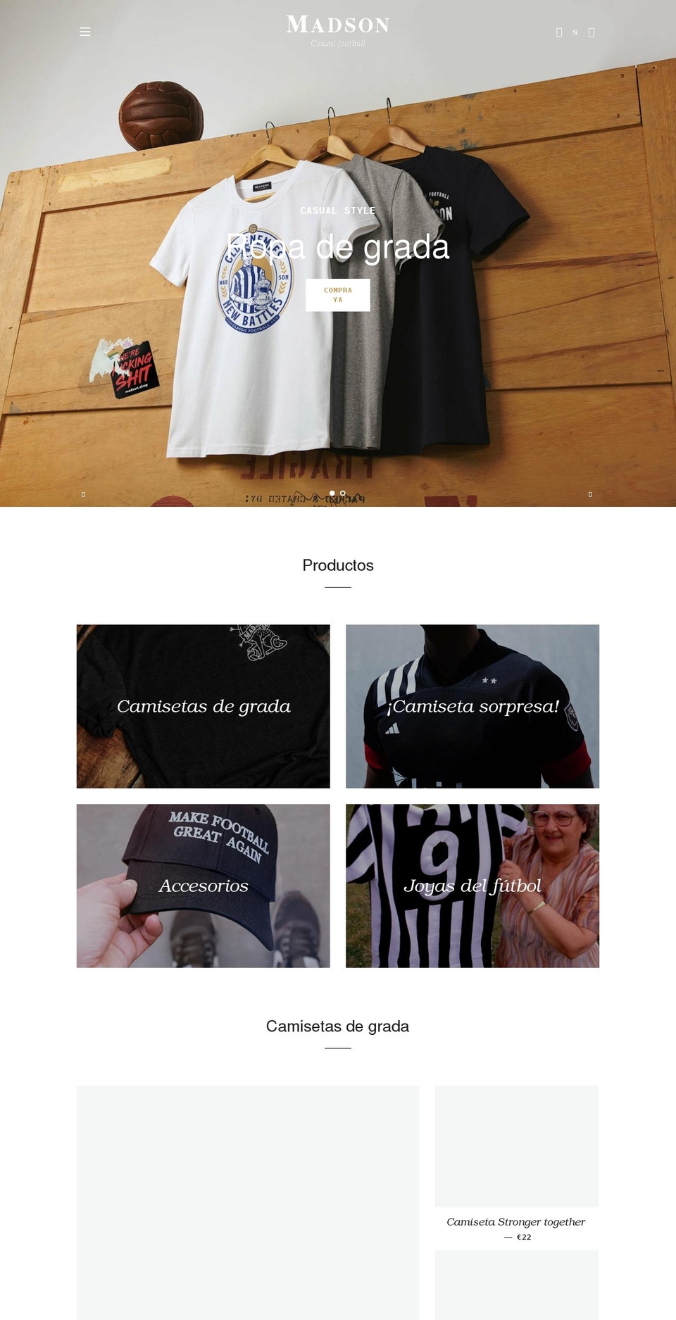 madson.shop shopify website screenshot