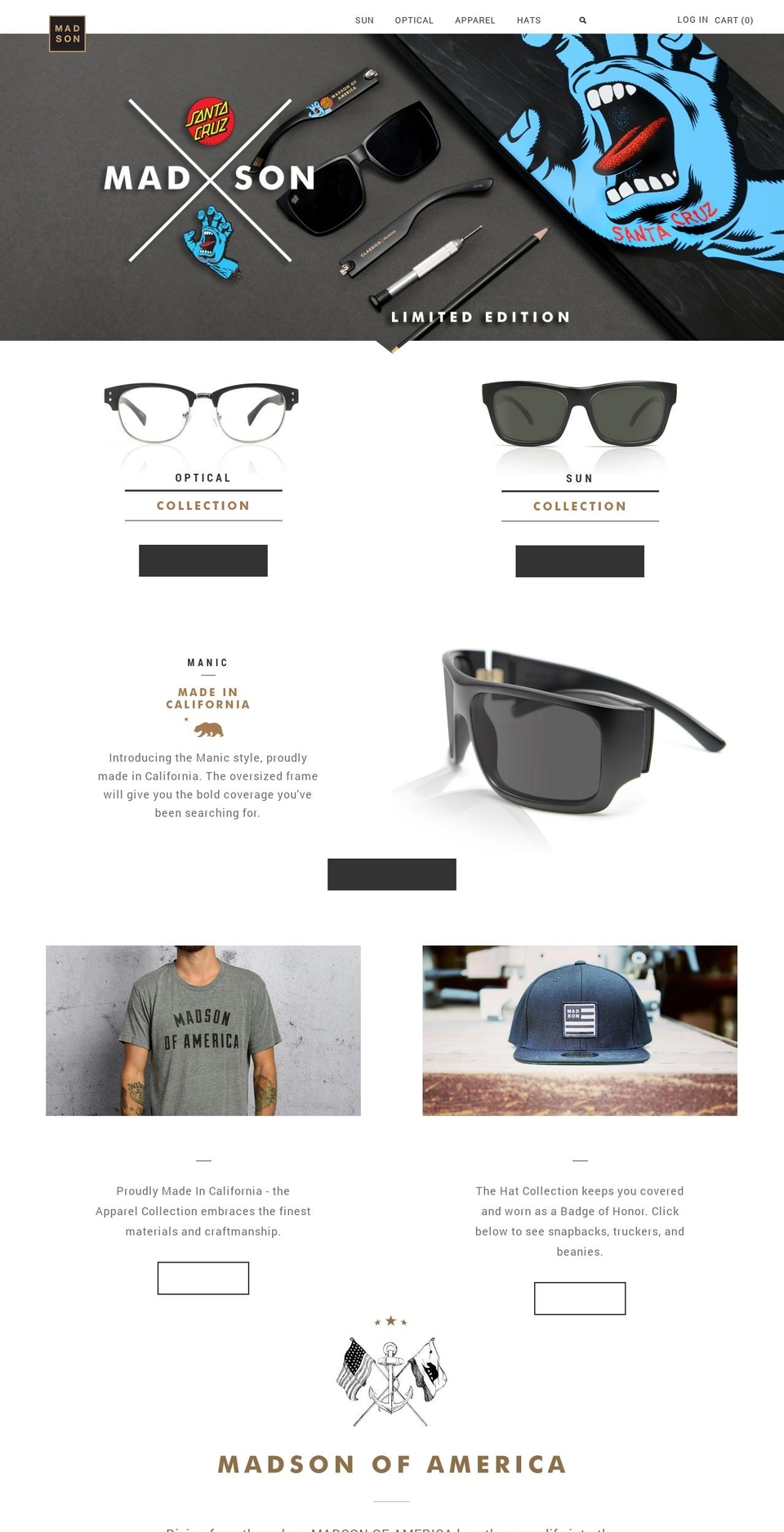 madsonofamerica.com shopify website screenshot