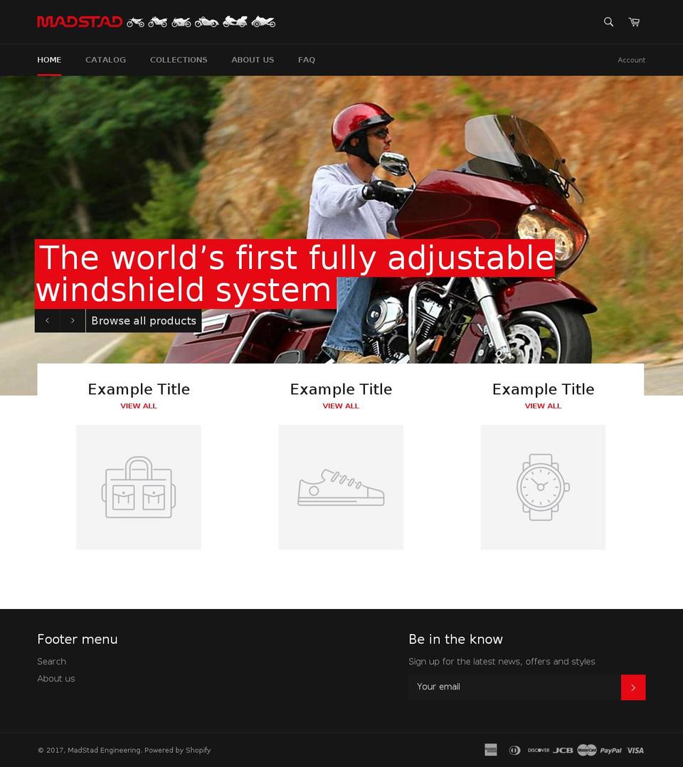 madstadengineering.com shopify website screenshot