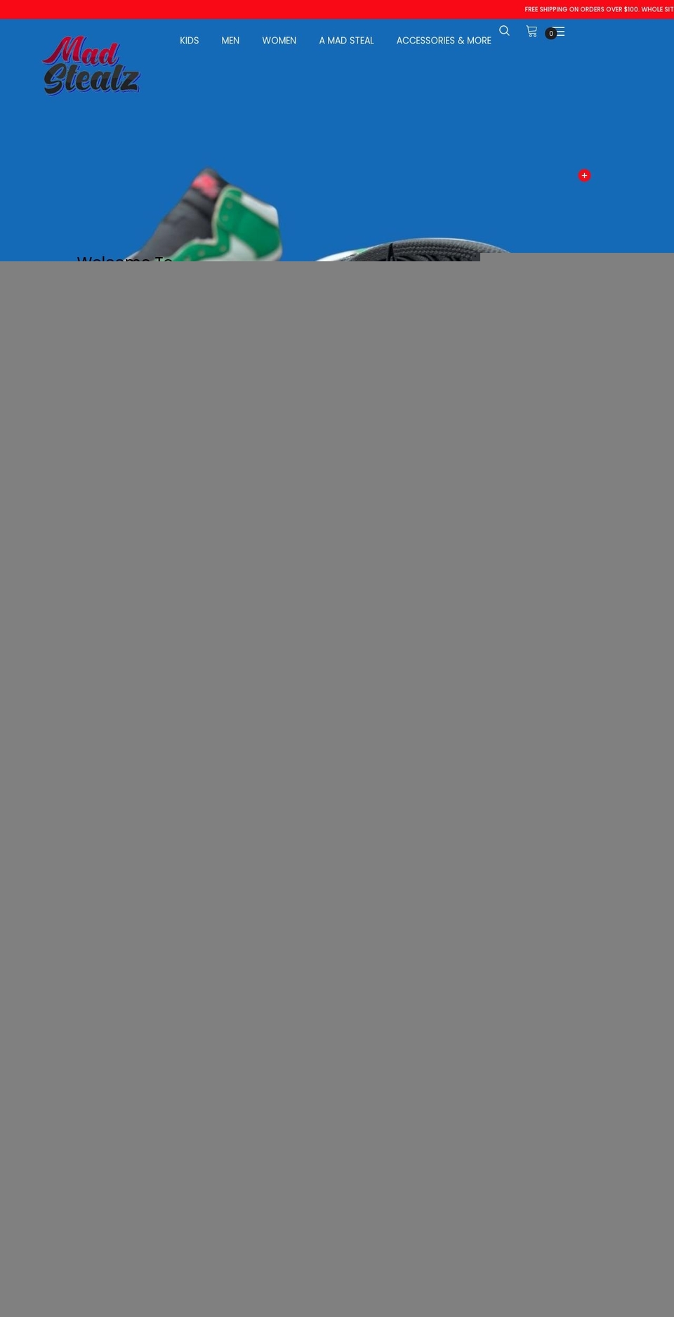 madstealz.com shopify website screenshot