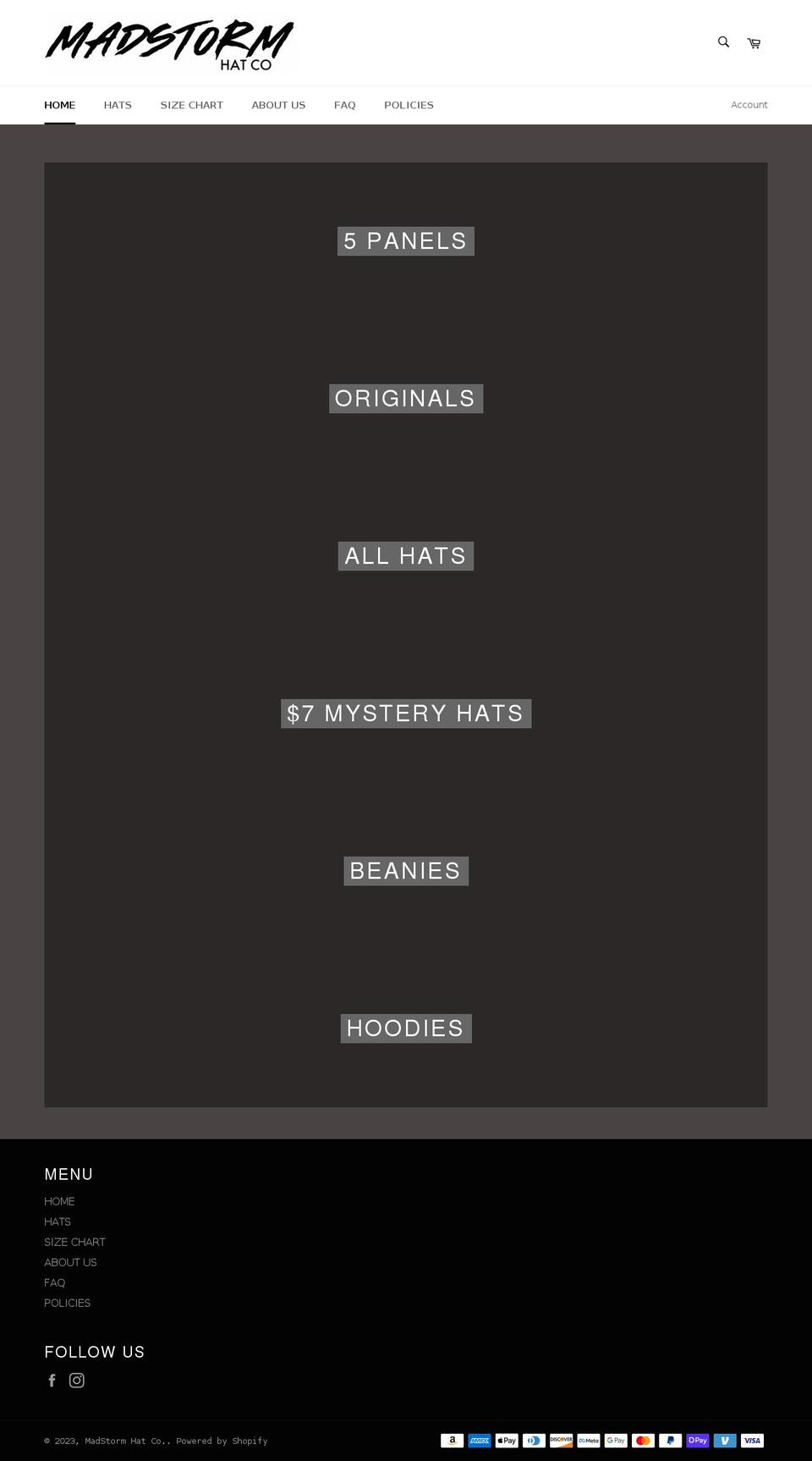 madstormhatco.com shopify website screenshot