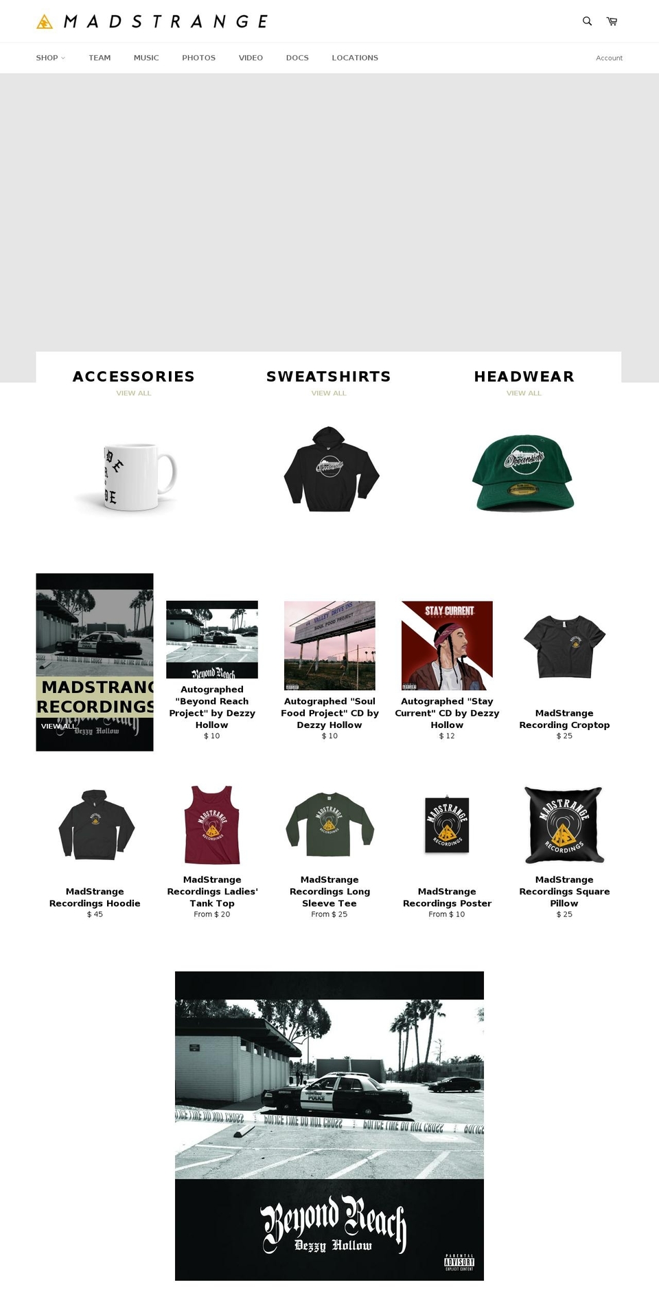 madstrange.com shopify website screenshot