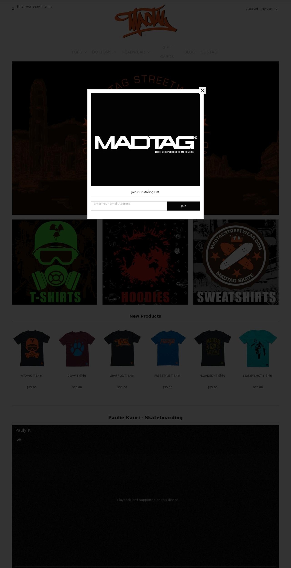 madtag.co.nz shopify website screenshot