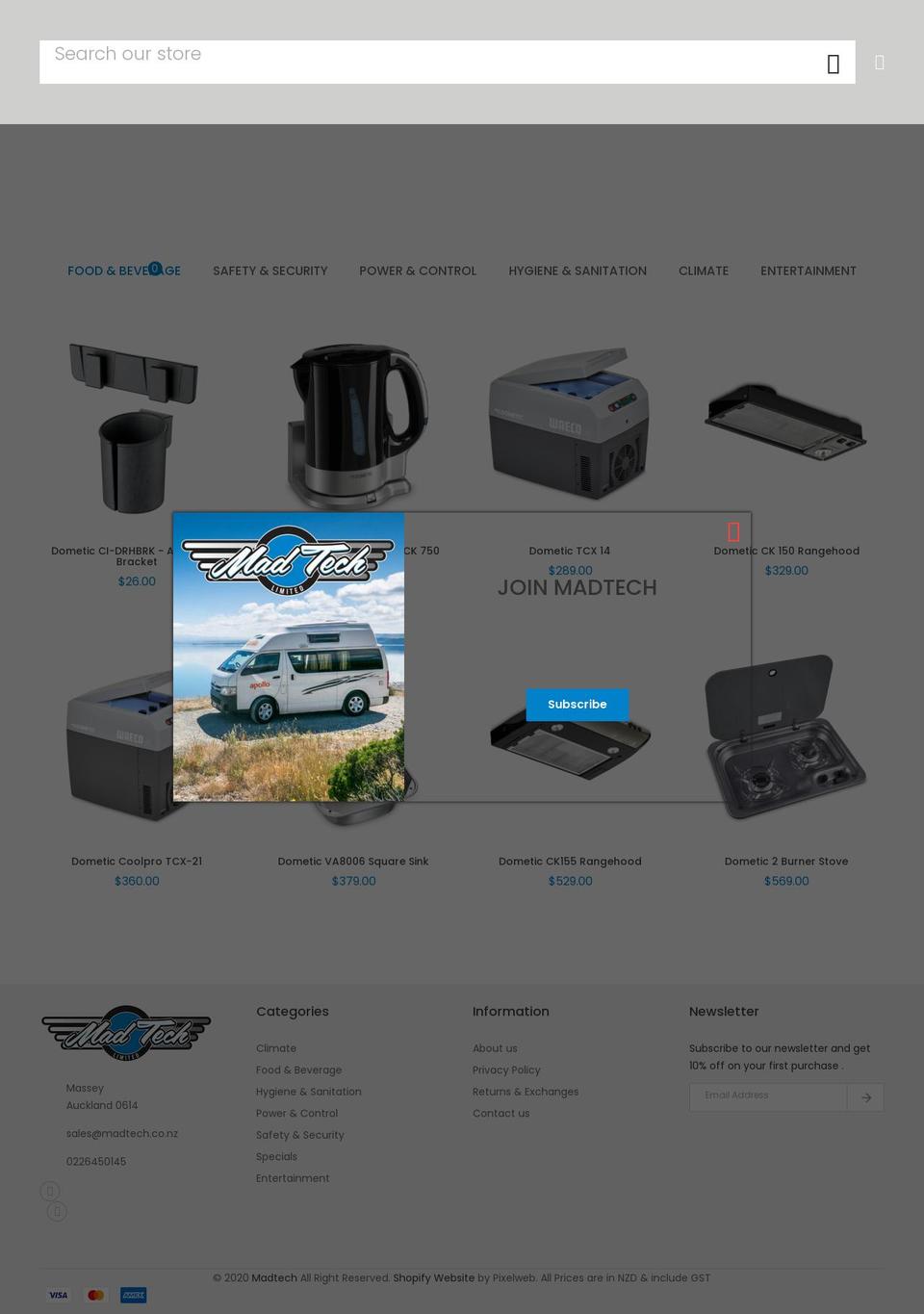 tmart-v-- Shopify theme site example madtech.co.nz